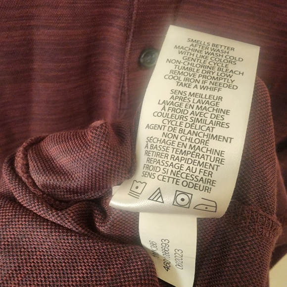 Travis Mathew Maroon Cotton Blend Longsleeve Polo Shirt Mens Large - Picture 7 of 9